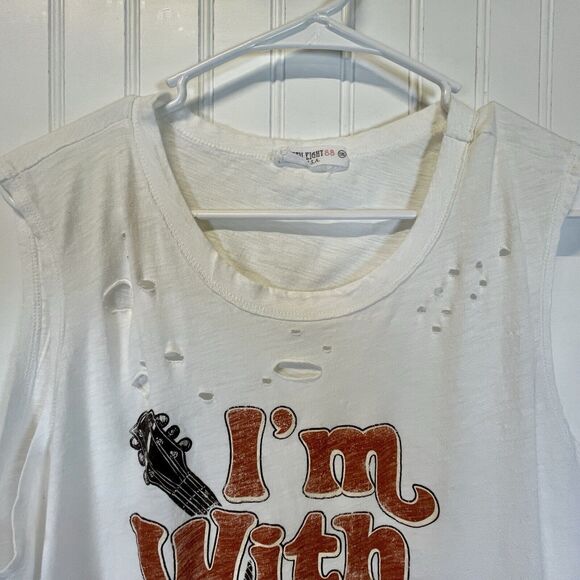 Unisex 's "I'm With The Band" Sleeveless Tank Top Muscle Shirt 1XL Read Descript - Picture 3 of 8